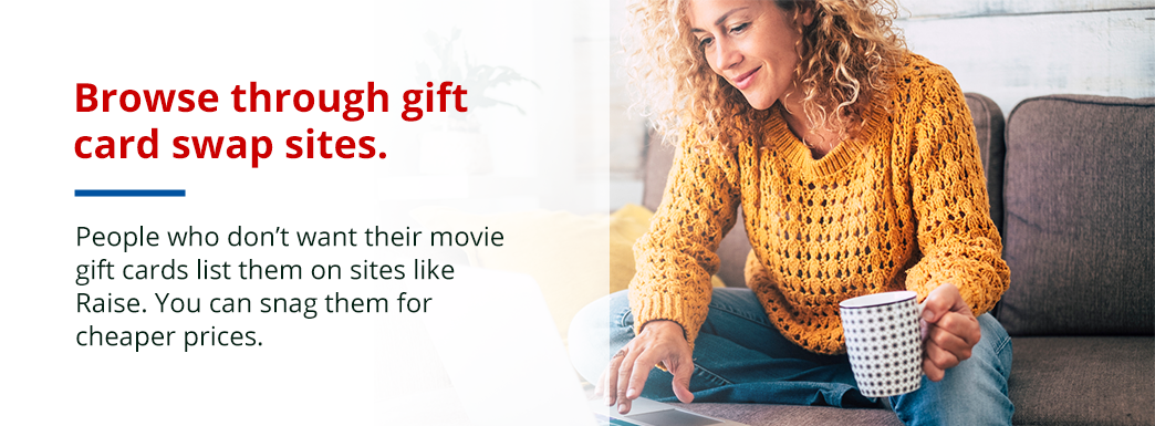 Movie ticket gift cards