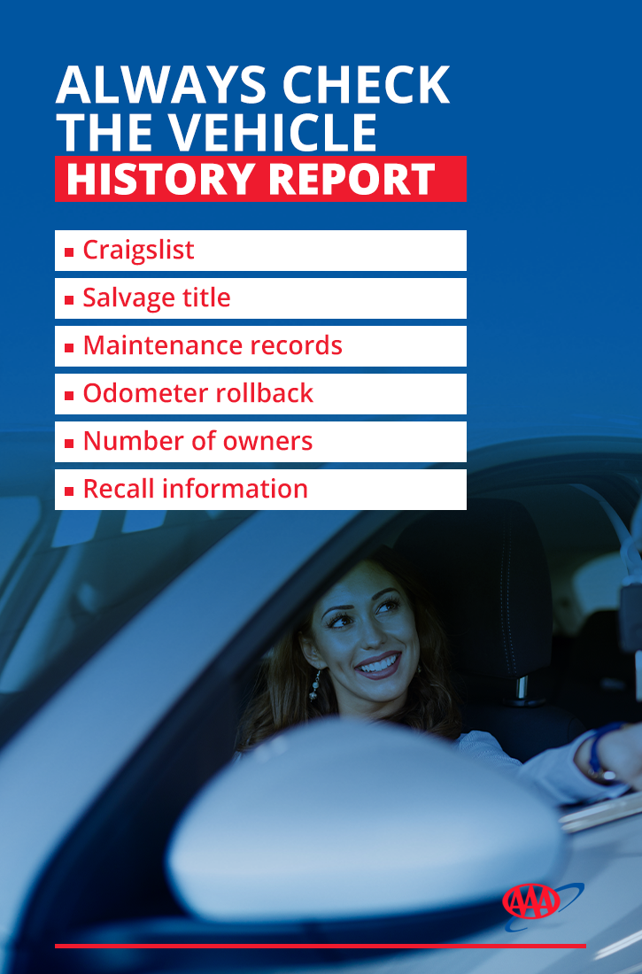 Check vehicle history report