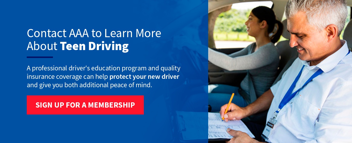 Contact AAA to learn more about teen driving