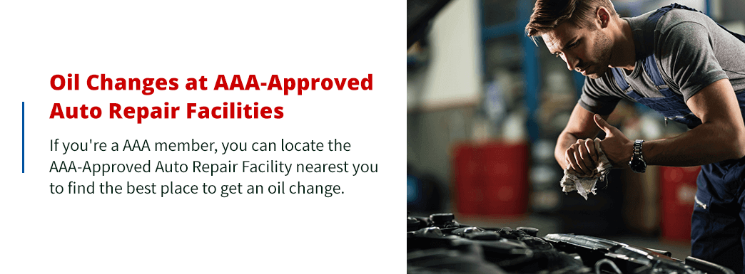 Oil Changes at AAA Approved Auto Repair Facilities