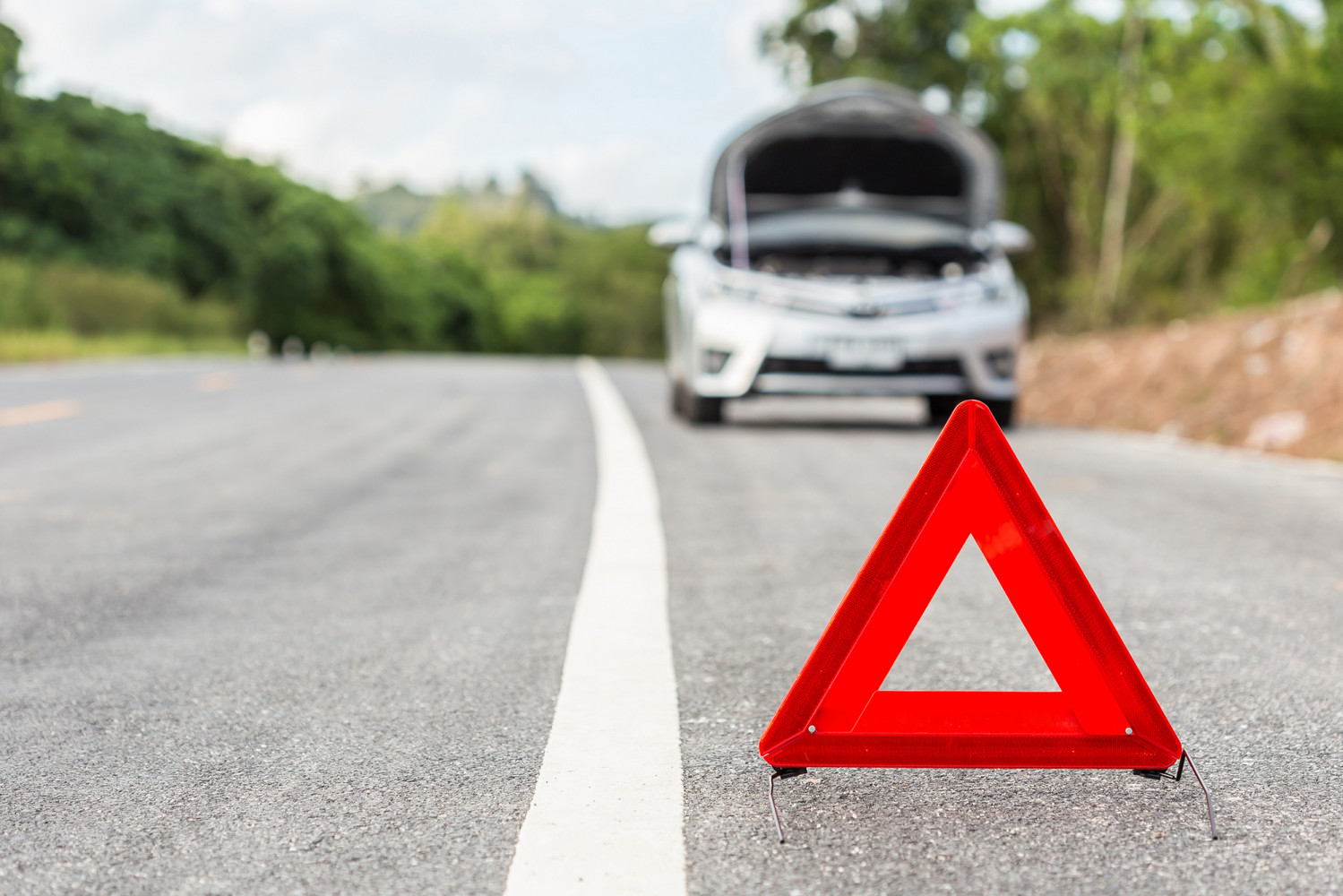 Roadside Assistance Hazard Car