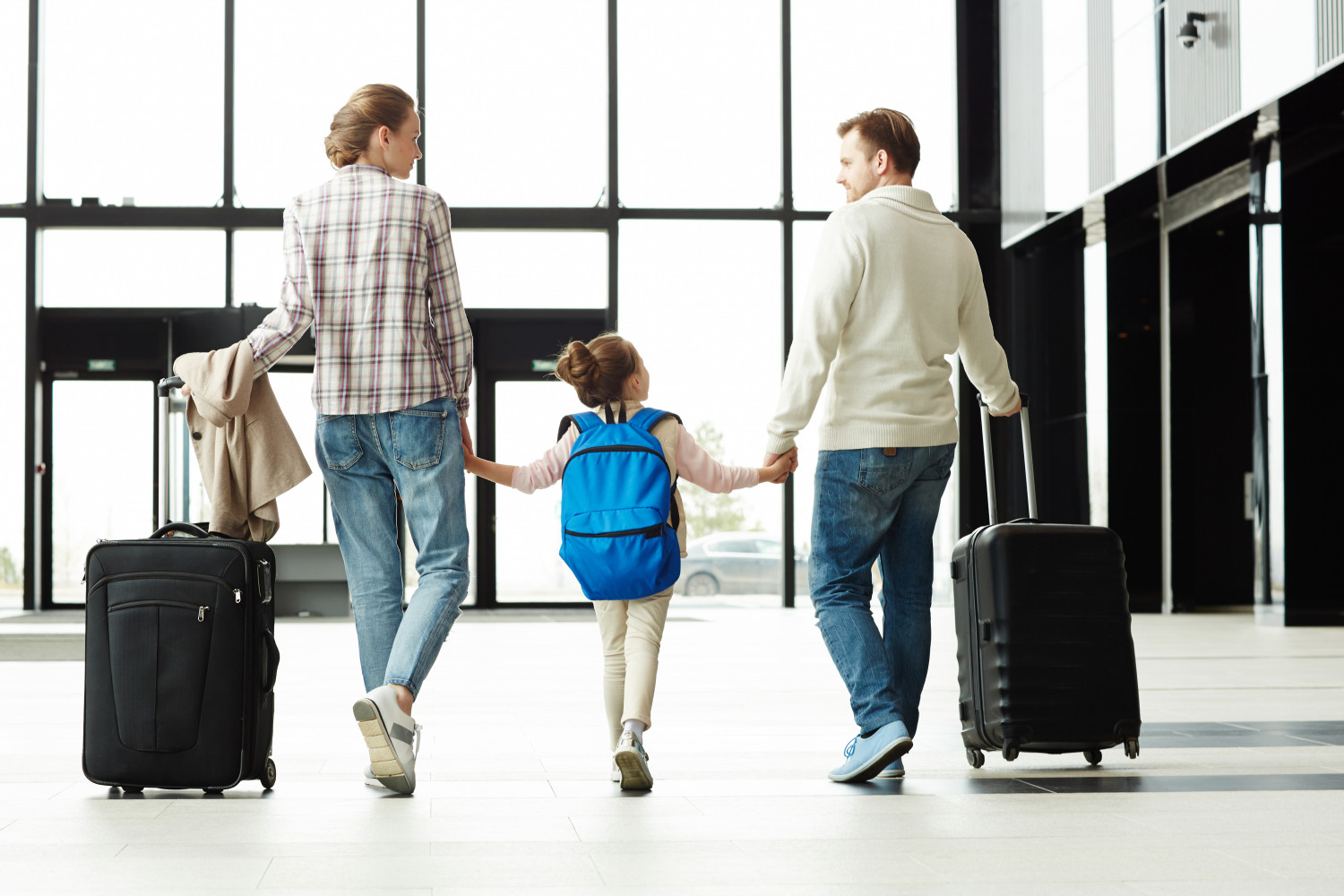 Travel Insurance Family Walking Airport
