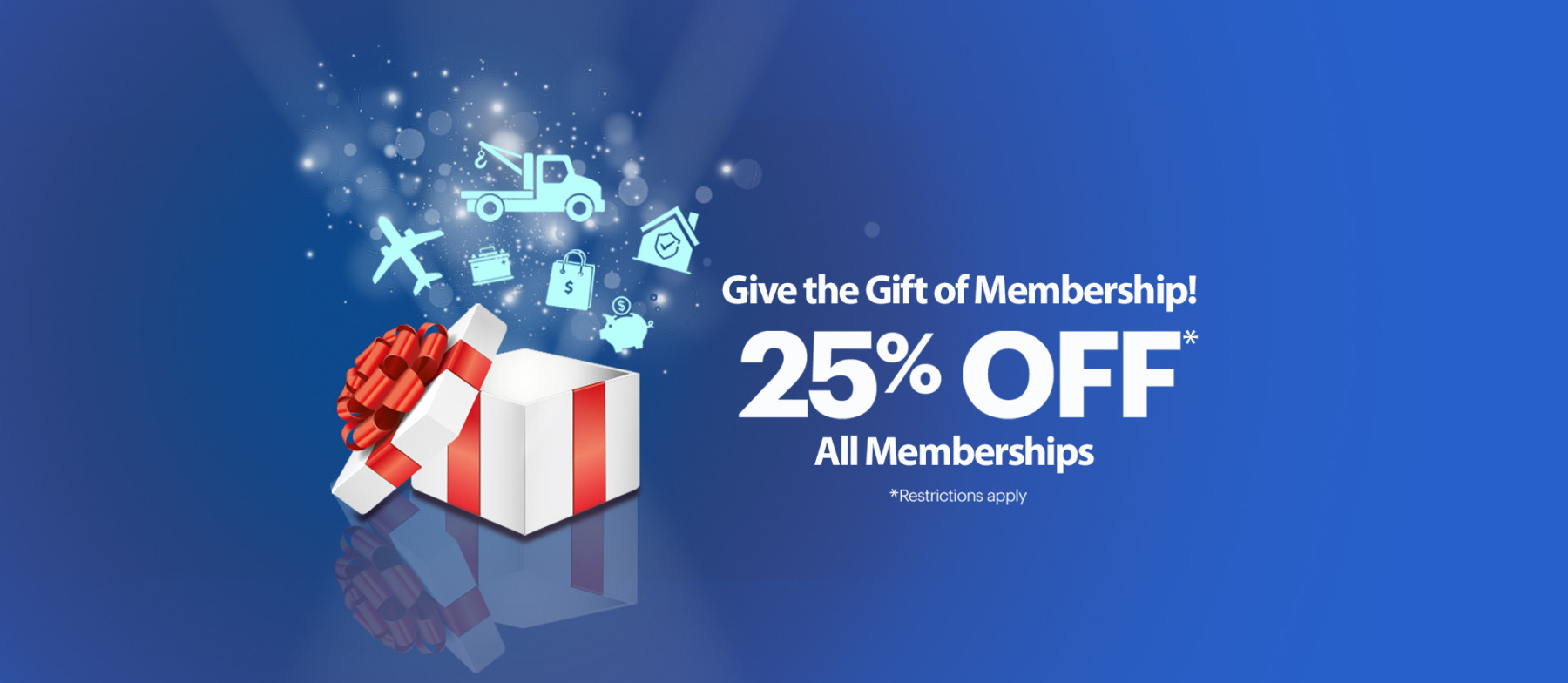 Holiday Membership - Gift Box Icon Banner