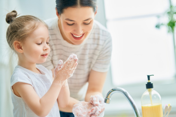 Washing Hands Mom