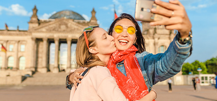 couple taking selfie