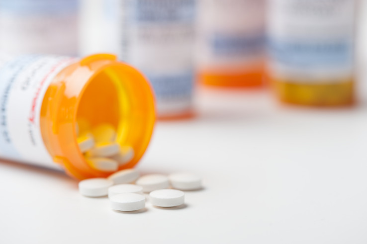 medications on a table in a pharmacy