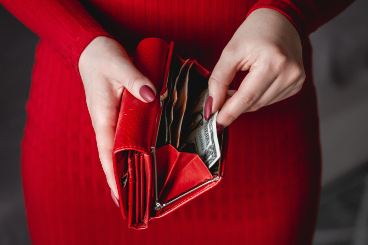 Woman with Wallet