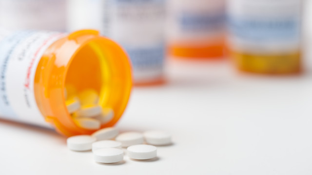 medications on a table in a pharmacy