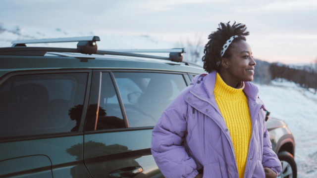 woman with car