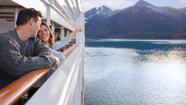 A couple on a cruise