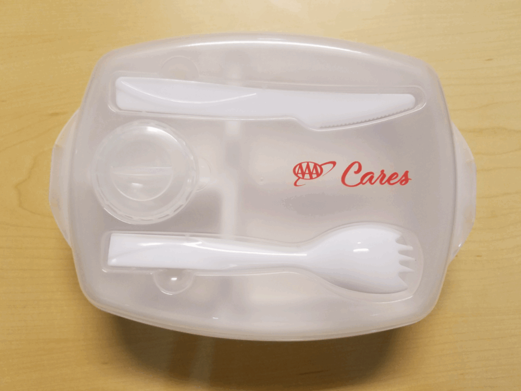 AAA Cares lunch container