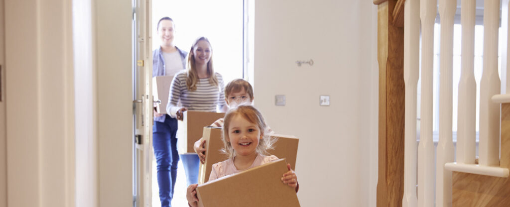 family moving into home